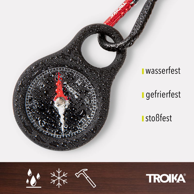 Troika Wegweiser, Item COS10/BK Pocket Compass with Carabiner Black - Image 3